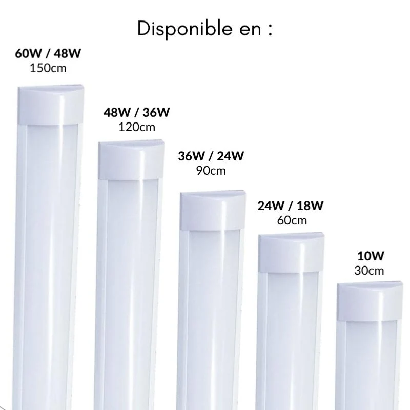 Réglette LED 90cm 36W - Pack de 10