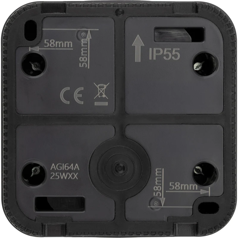 Prise 2P+T 16A simple ou double IP55 - bornes auto saillie - gamme Granite - Protec