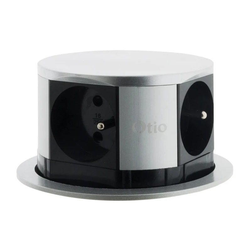 Bloc prise encastrable compacte 2P+T 16A + USB - Otio