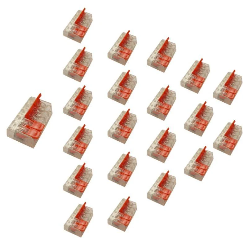 Borne de raccordement à levier 5 entrées - Pack de 20
