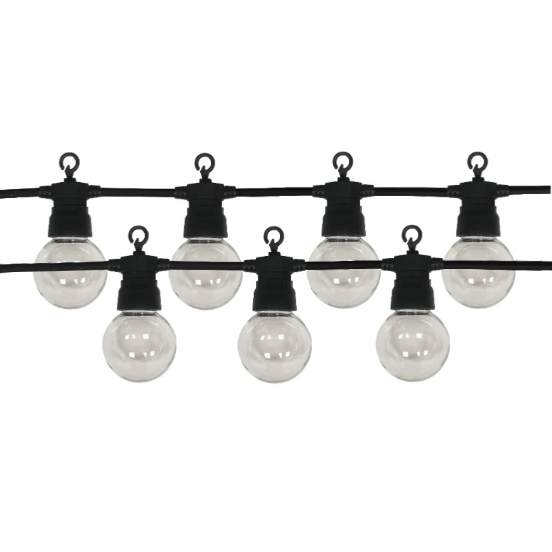 Guirlande Guinguette LED 8M 10pcs 3W IP65 - Câble Noir