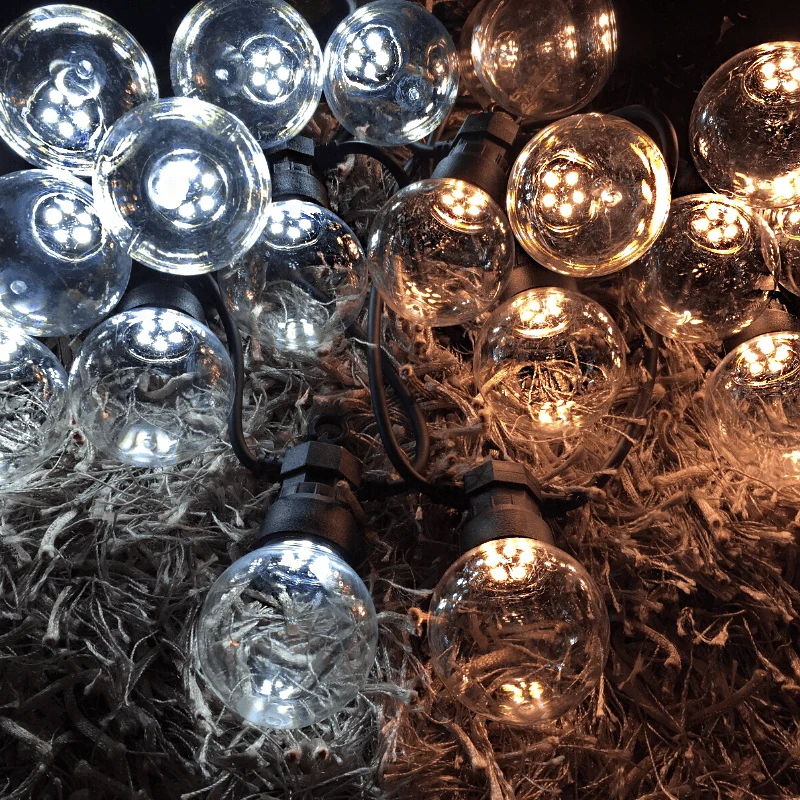 Guirlande Guinguette LED 13M 20pcs 6W IP65 Monocouleur - Câble Noir
