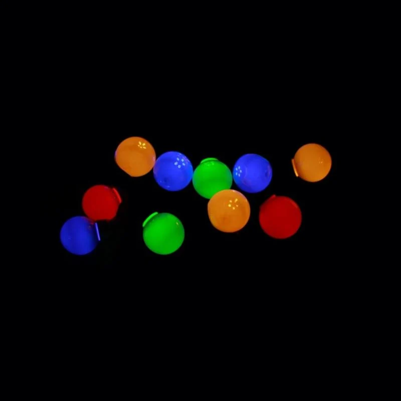 Guirlande Guinguette LED 8M 10pcs 3W IP65 Multicolore - Câble Noir