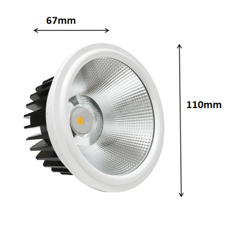 Kit Support AR111 Encastrable Orientable avec Ampoule LED 20W