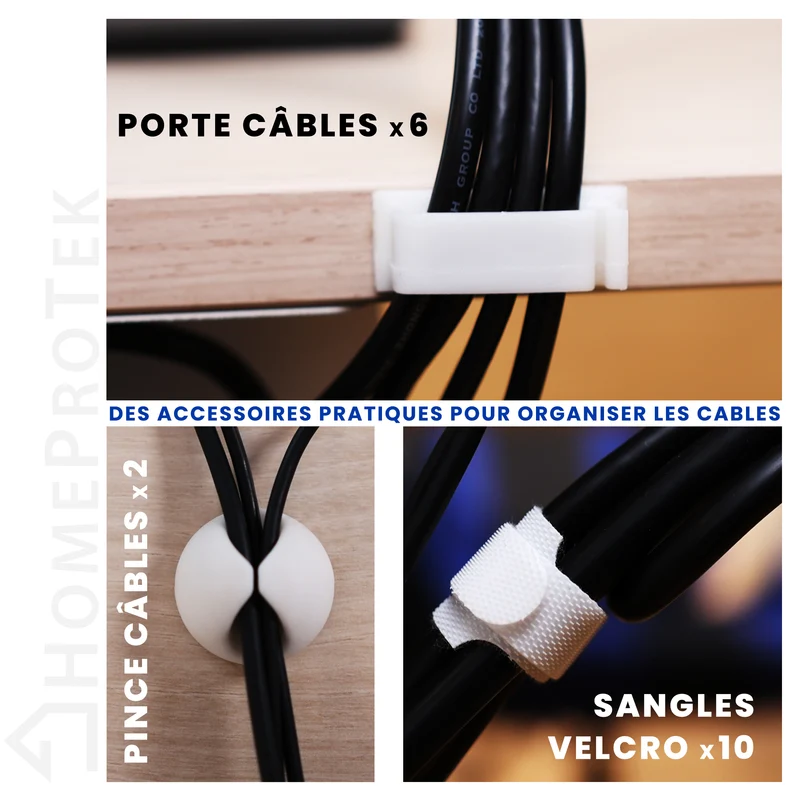 Organisateur de câbles - Lot de 2