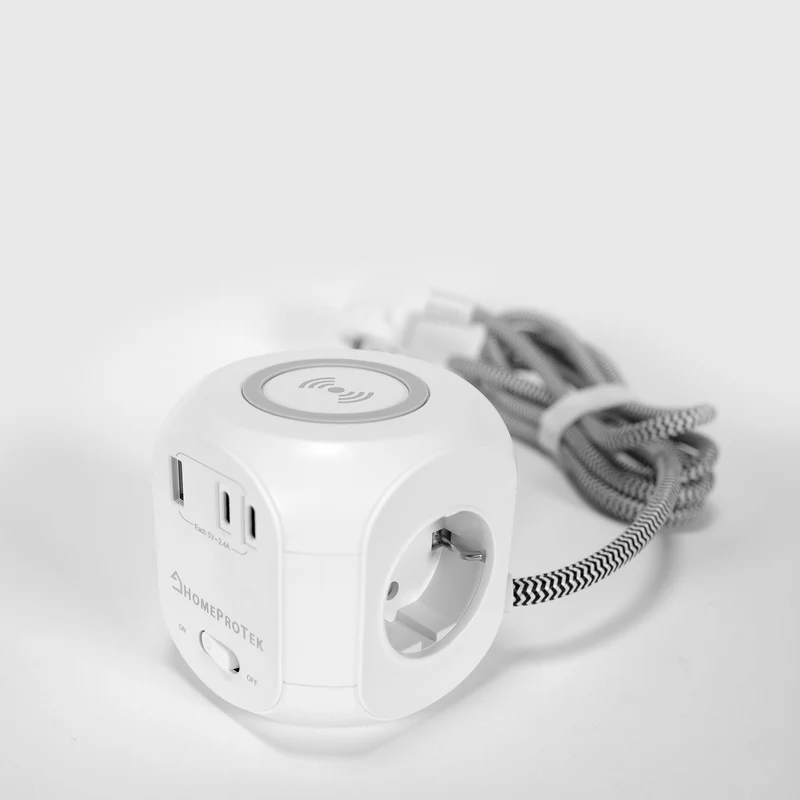 Multiprise cube avec Charge Sans Fil