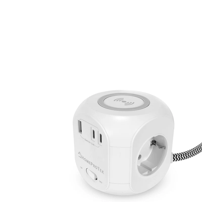 Multiprise cube avec Charge Sans Fil