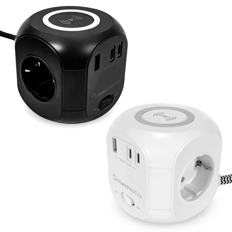 Multiprise cube avec Charge Sans Fil