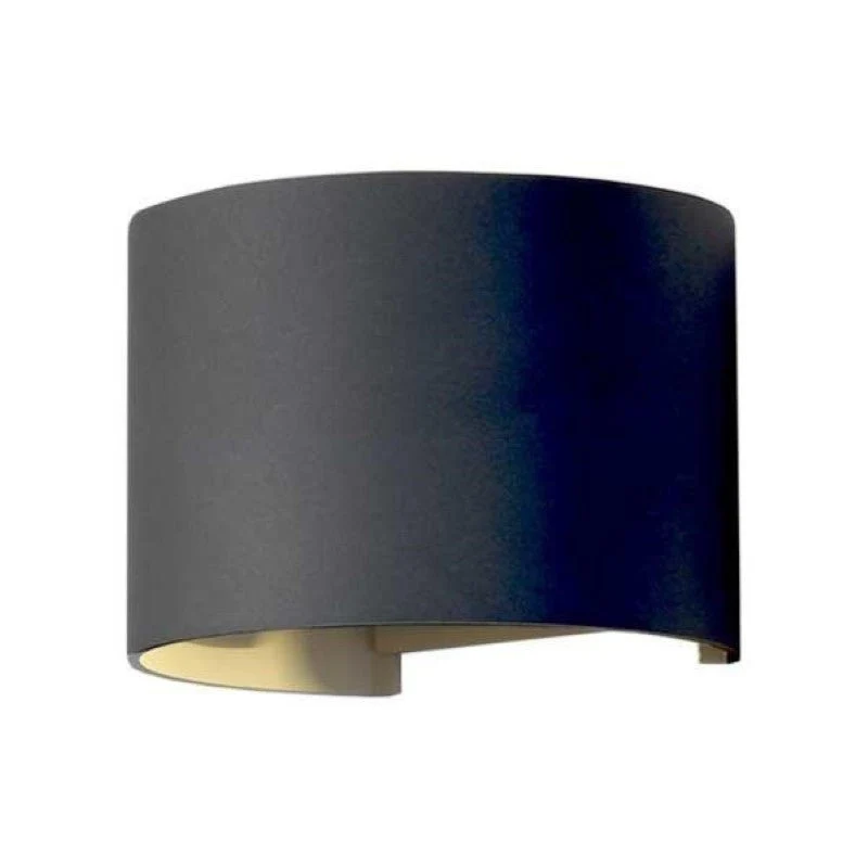 Applique Murale Noire LED 6W IP54 Forme Arrondie