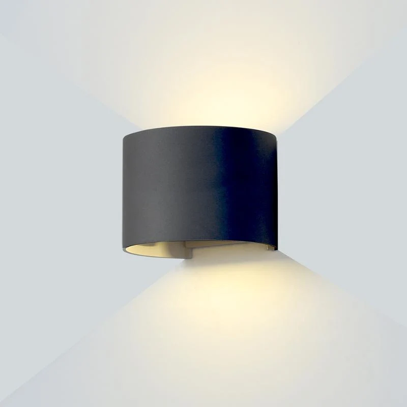 Applique Murale Noire LED 6W IP54 Forme Arrondie