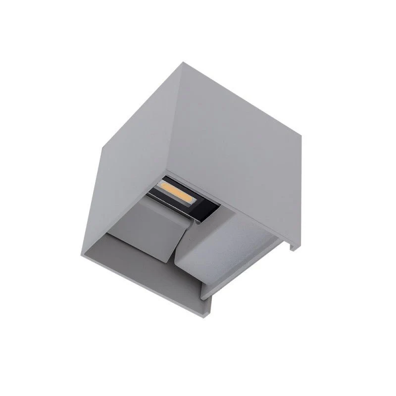 Applique Murale Grise LED 12W IP54 Carré