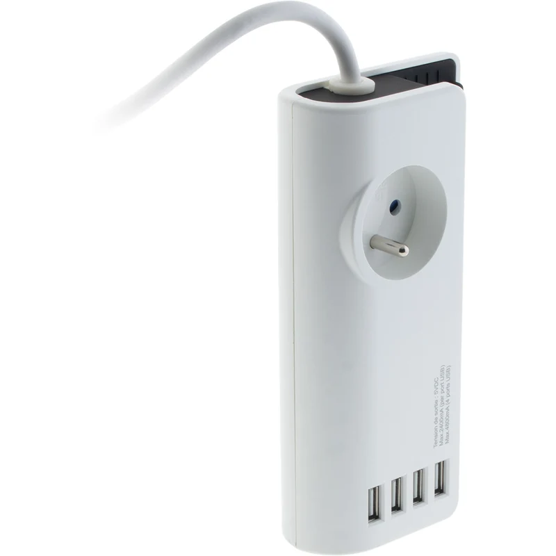 Dock chargeur de bureau USB + prise 2P+T 16A - Voltman