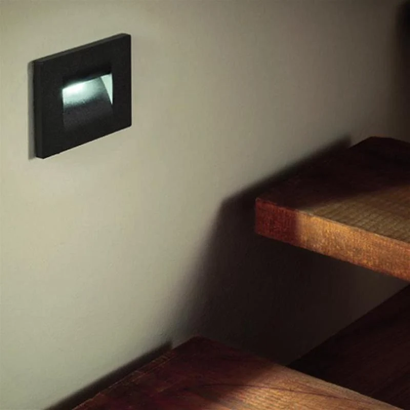 Balise LED saillie 3W 220V 120° Blanche IP44 pour Escalier - Pack de 10