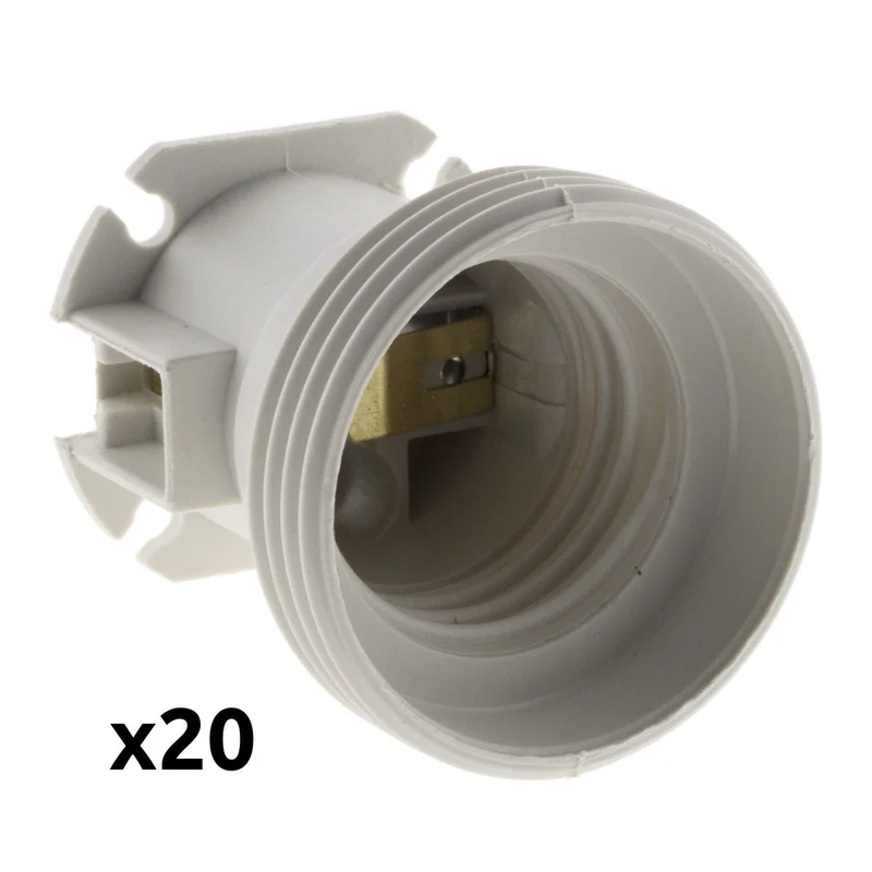 Lot de douilles de chantier E27 - blanc - Zenitech