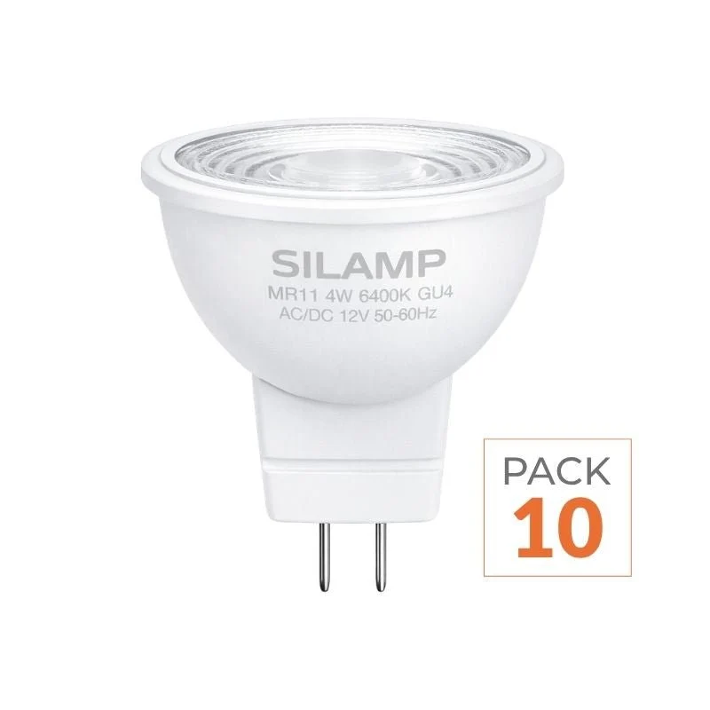 Pack de 10 - Ampoule LED GU4 / MR11 4W 12V