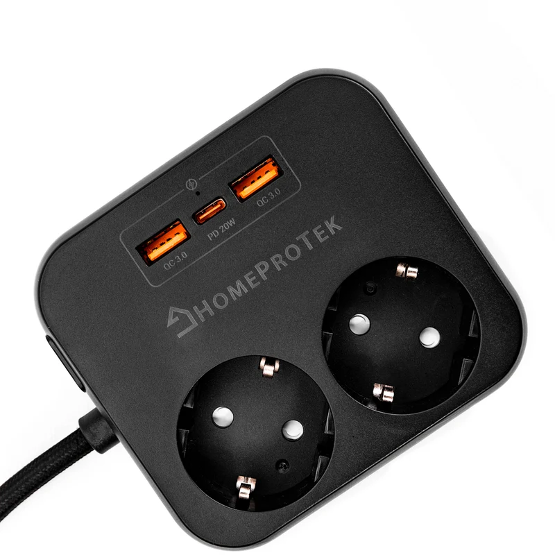 Multiprise 5 en 1 Électrique et USB