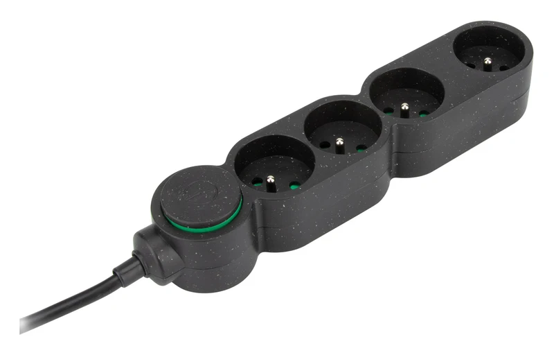 Bloc multiprises écoresponsable prises 2P+T Home Green - Zenitech