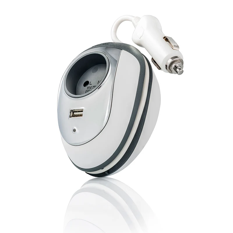 Convertisseur de voiture 12V 230V 150W EU + USB2,4A CARWATT - Watt and Co