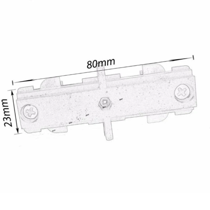 Connecteur LED Droit pour Rail Monophasé NOIR