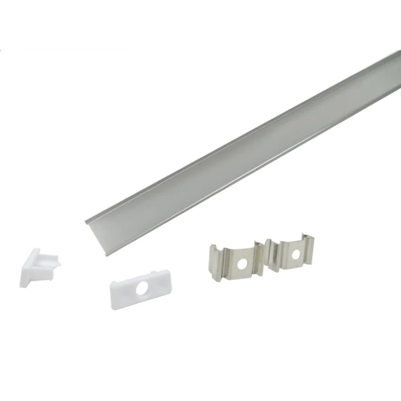 Profilé Aluminium 1m pour Ruban LED avec Couvercle Blanc Opaque