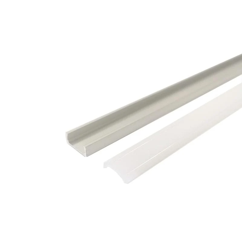 Profilé Aluminium 1m pour Ruban LED avec Couvercle Blanc Opaque