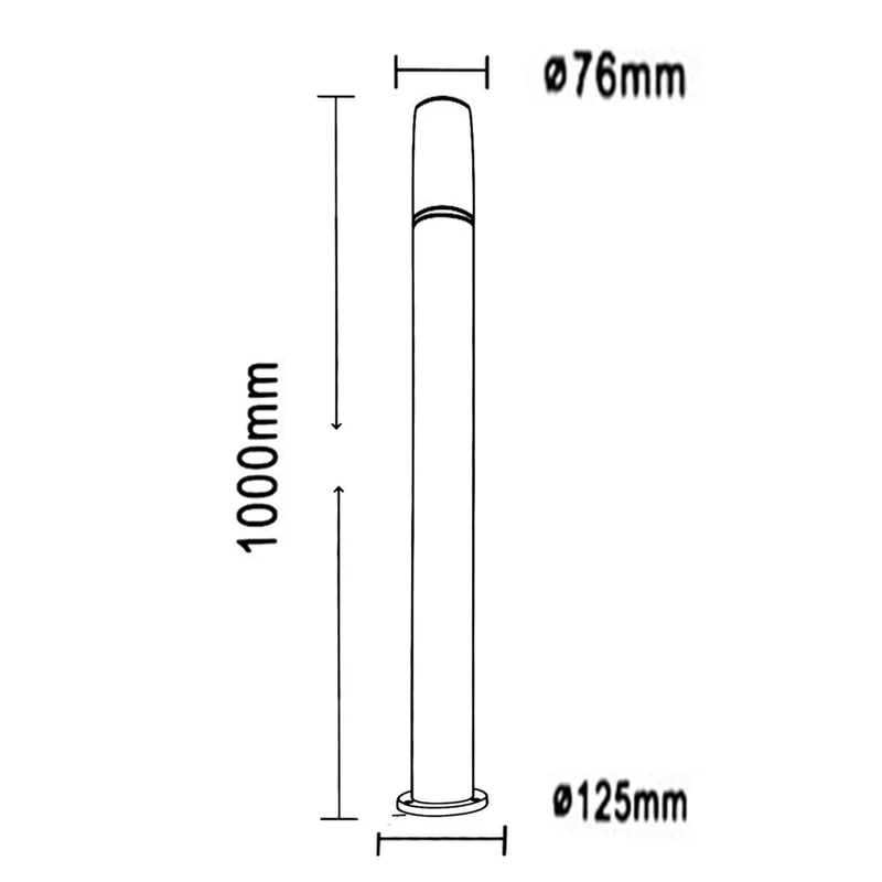 Borne Extérieure LED 1m IP65 220V pour Ampoule E27