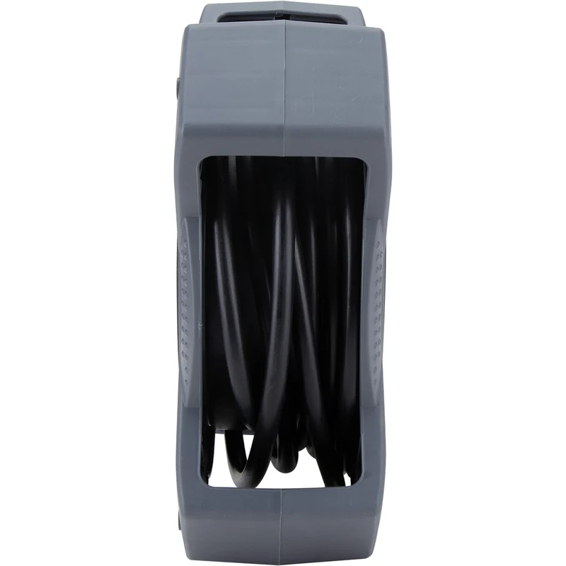 Enrouleur domestique 3/5m 4 prises 2P+T - gris et noir - Zenitech
