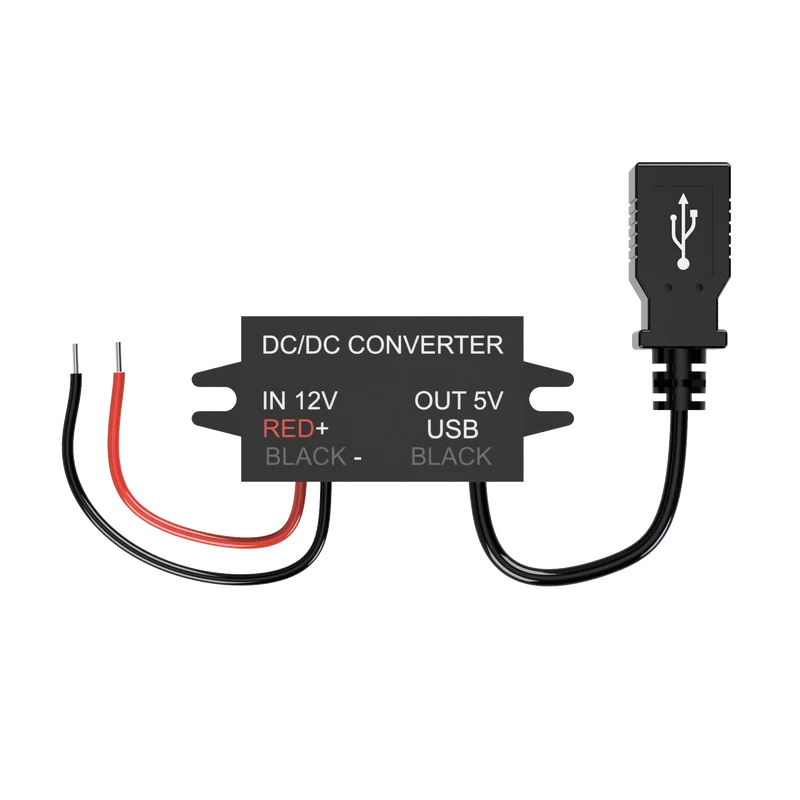 12VDC to 5VDC power adapter with USB A connector