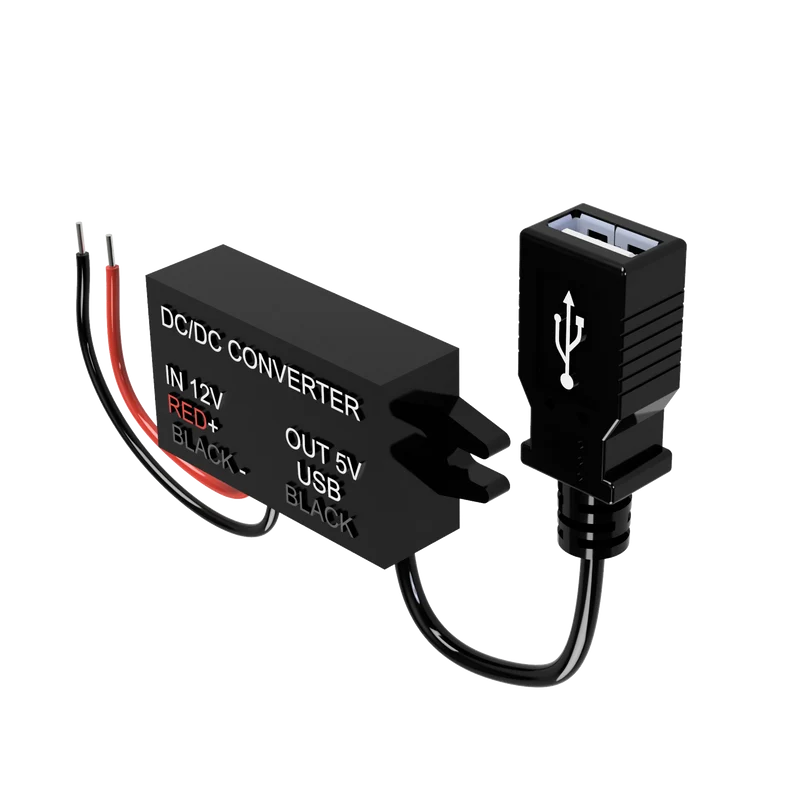 12VDC to 5VDC power adapter with USB A connector