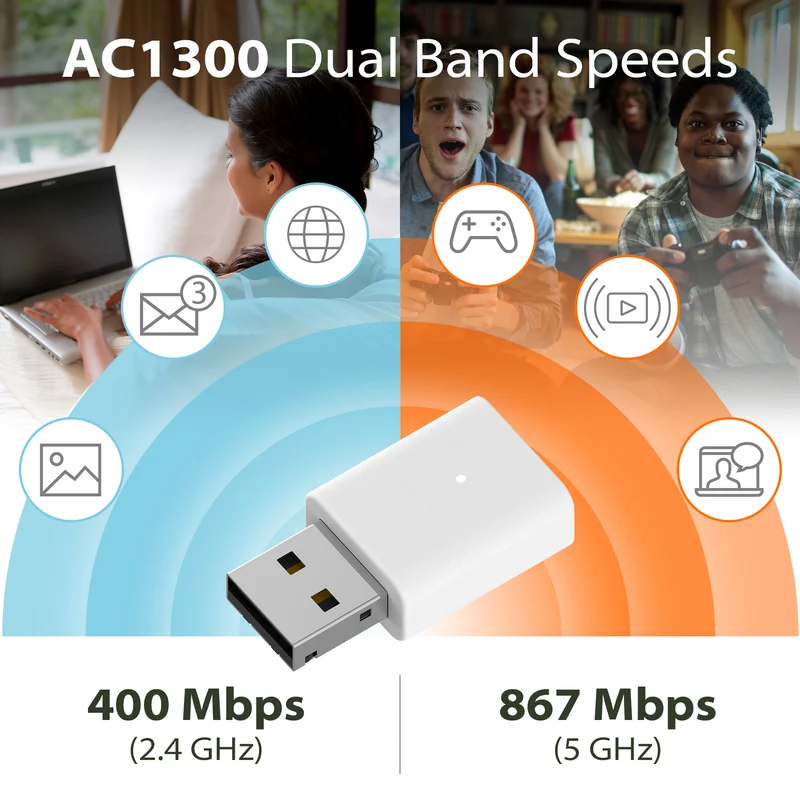AC1300 Wi-Fi USB Adapter - AC13U