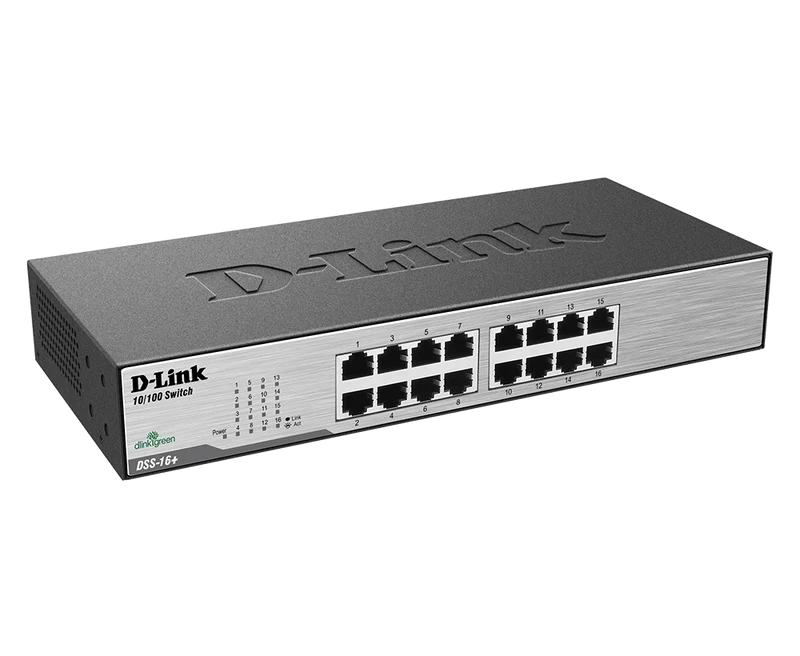 16-Port Fast Ethernet Unmanaged Switch - DSS-16+