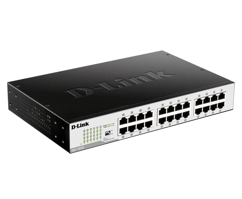 [Certified Refurbished] 24-Port Gigabit Unmanaged Switch - DGS-1024D/RE