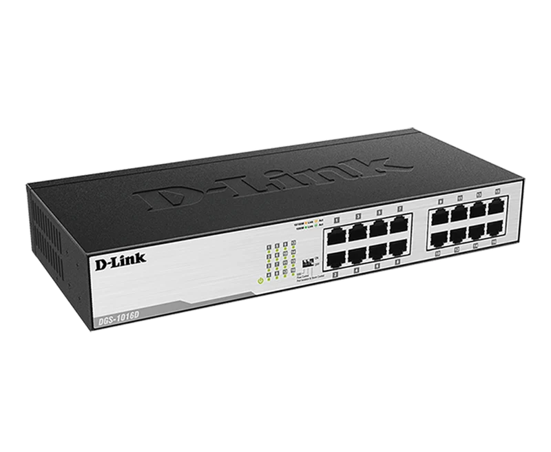 [Certified Refurbished] 16-Port Gigabit Unmanaged Switch - DGS-1016D/RE