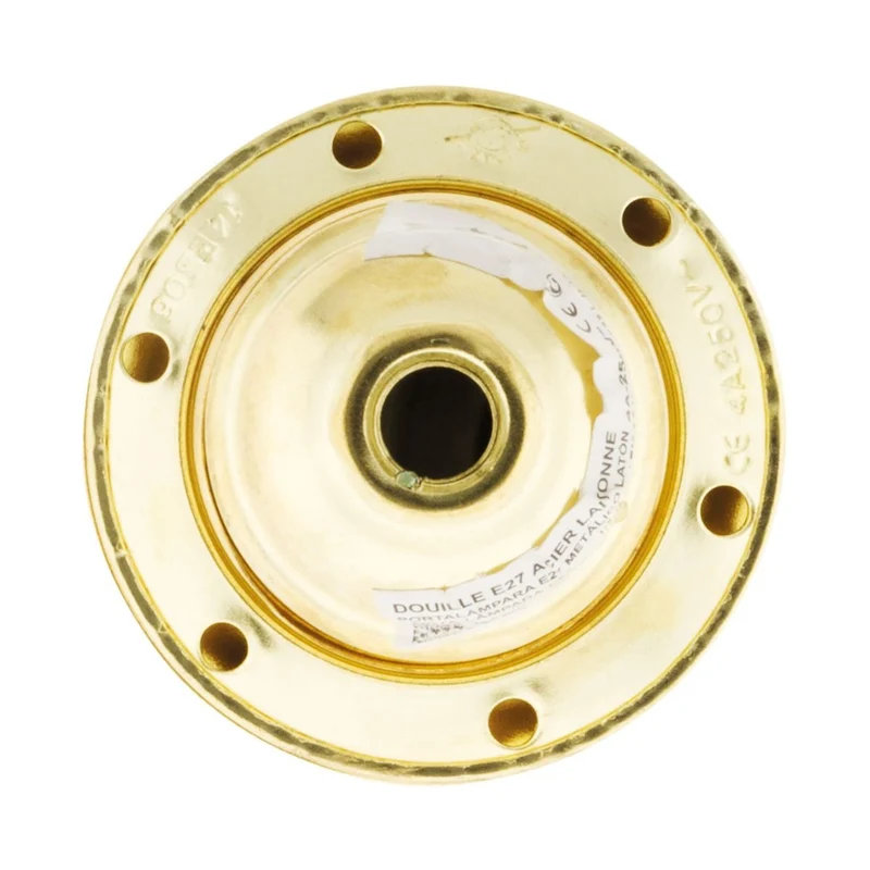 Douille E27 acier laitonné double bague - Zenitech
