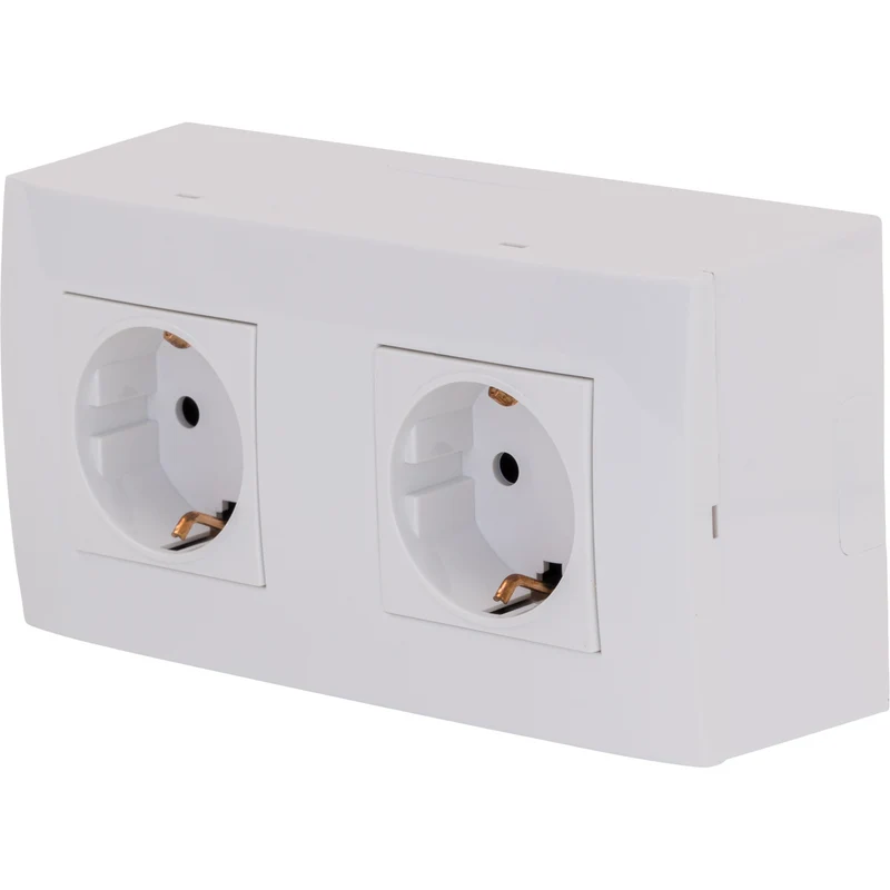 Double ou triple prise Schuko saillie + plaque Kalya - Zenitech
