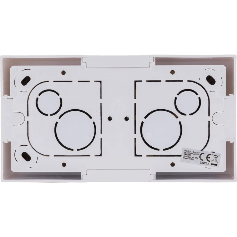Double ou triple prise Schuko saillie + plaque Kalya - Zenitech