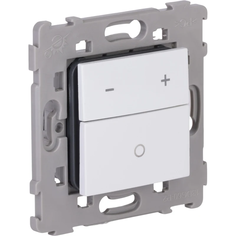 Variateur à touche encastré Kalya - Blanc et Argent - Zenitech