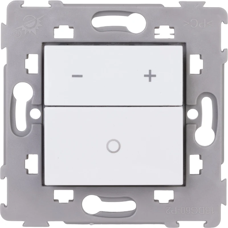 Variateur à touche encastré Kalya - Blanc et Argent - Zenitech
