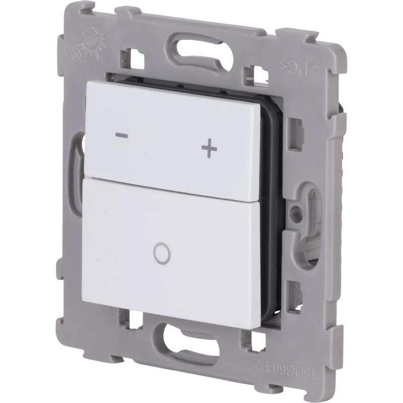 Variateur à touche encastré Kalya - Blanc et Argent - Zenitech