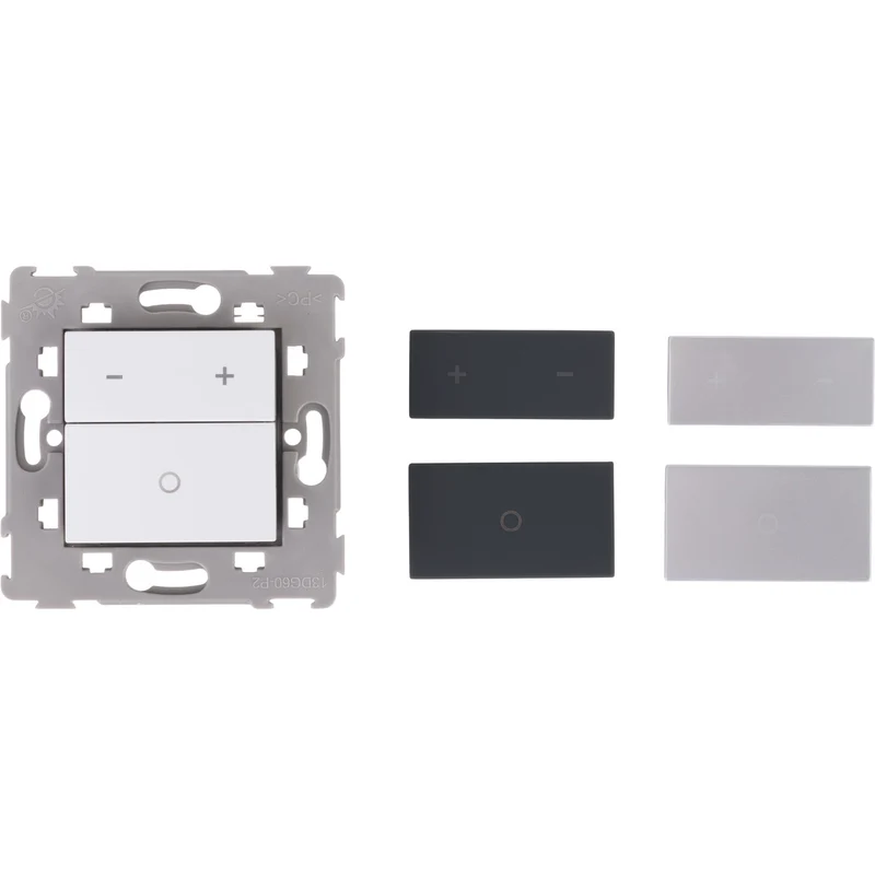 Variateur à touche encastré Kalya - Blanc et Argent - Zenitech