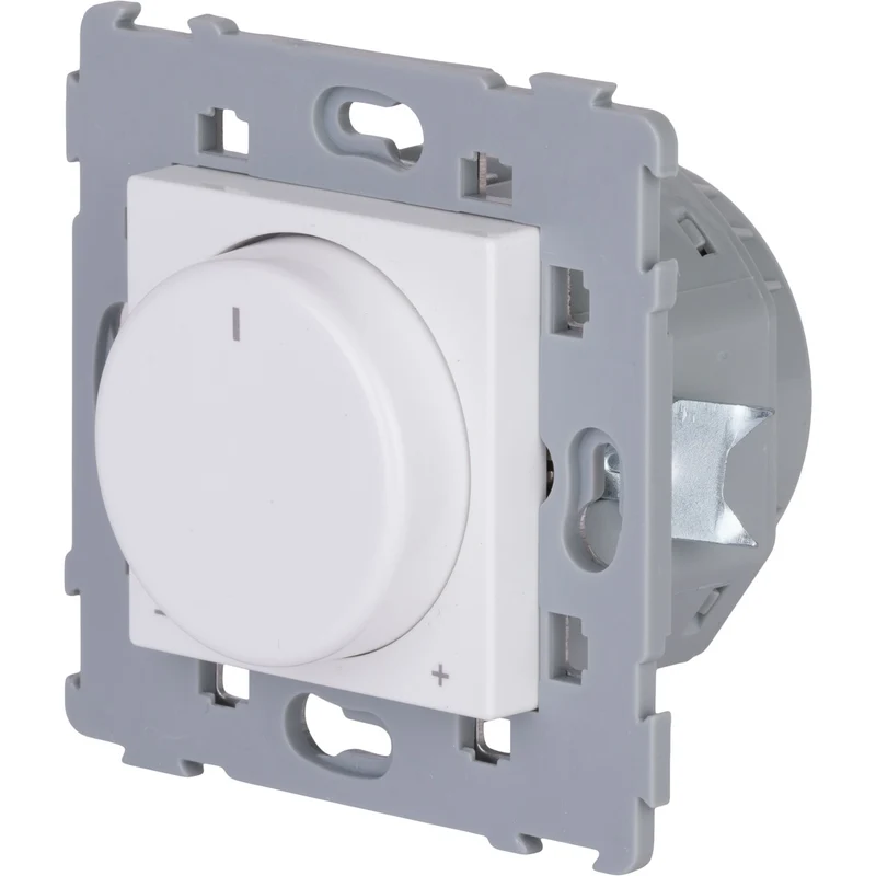 Variateur rotatif encastré Kalya - Blanc et Argent - Zenitech