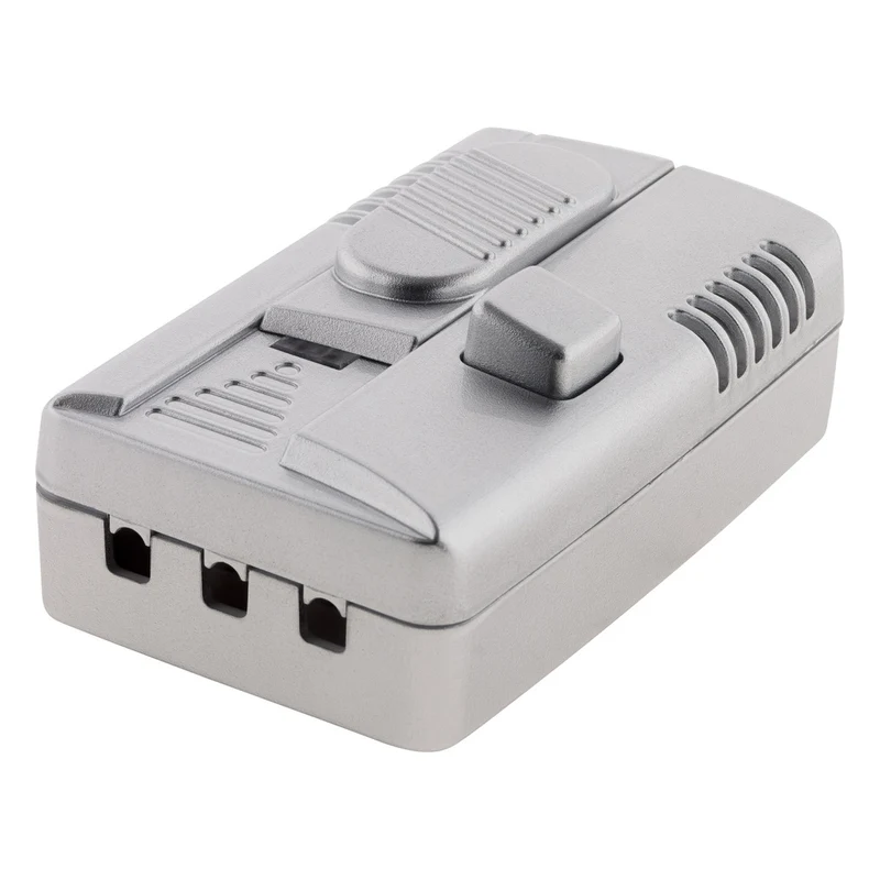 Variateur de lumière à pied à câbler - Compatible LED - Gris - Zenitech