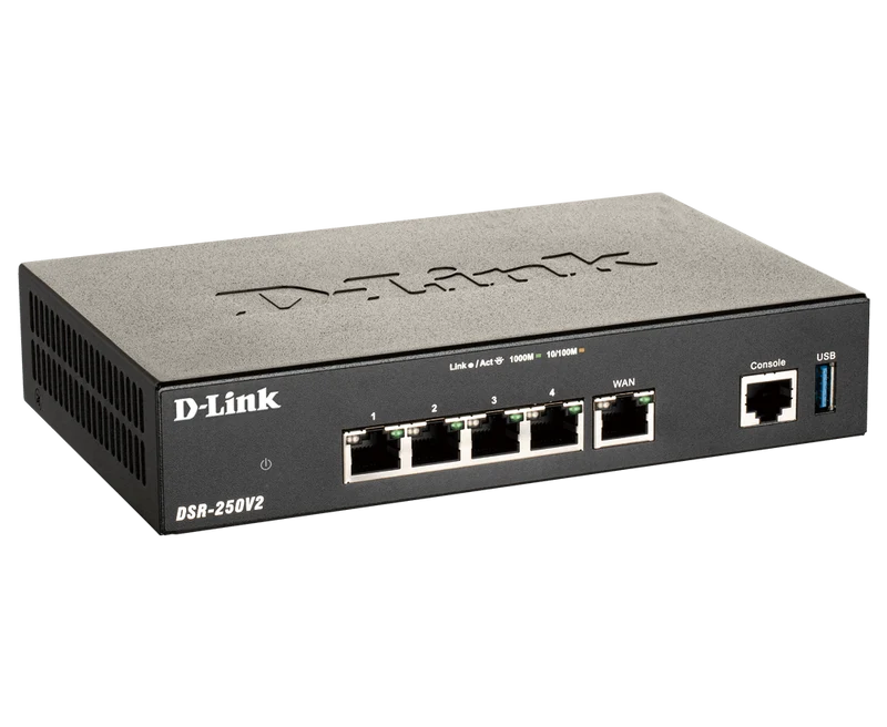 4-Port Gigabit VPN Router - DSR-250V2