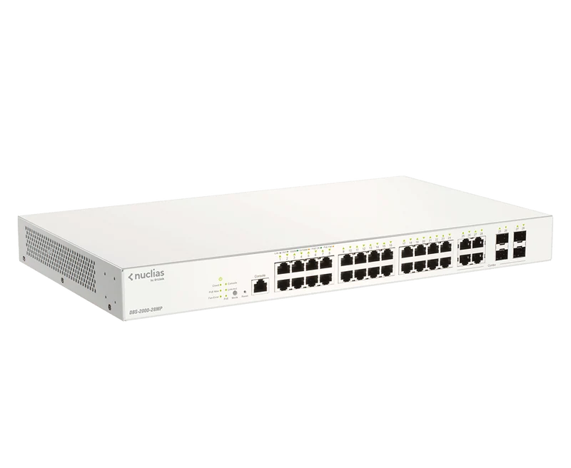 28 Port Nuclias Cloud-Managed PoE Switch - DBS-2000-28MP