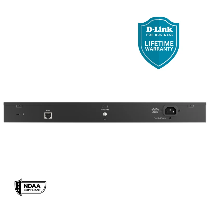 D-Link 24-Port Gigabit Poe+ Smart Managed Switch with 4 Combo SFP Ports - DSS-200G-28MP