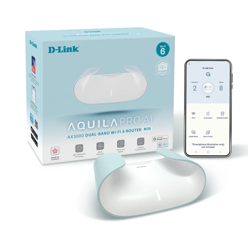 D-Link AQUILA PRO AI AX3000 Wi-Fi 6 Smart Mesh Router - M30