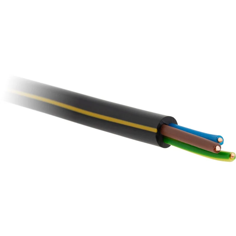 Câble électrique U-1000 R2V 3G2,5mm² noir - Zenitech