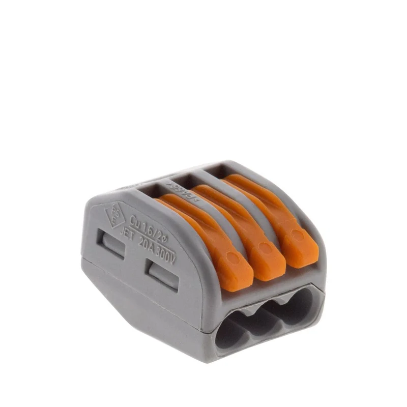 Bornes automatiques à cliquet S222 - fils rigides et souples 4mm² - Wago