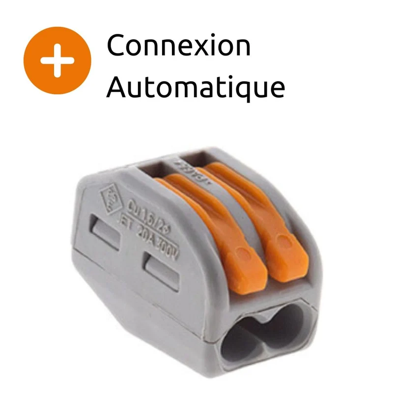 Lot de 30/50 bornes automatiques à cliquet S222 - 2/3/5 entrées 4mm² - Wago