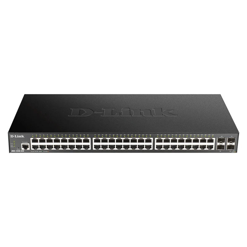 52-port Stackable Gigabit Switch including 4 10GbE SFP+ ports - DGS-1510-52X